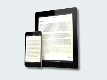 Tablet and phone with ebooks on screen