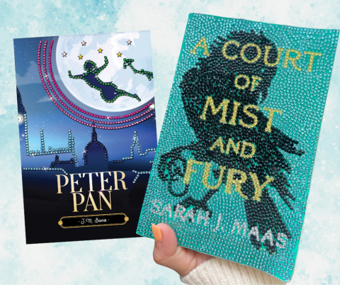 Book Covers bedazzled with diamond art