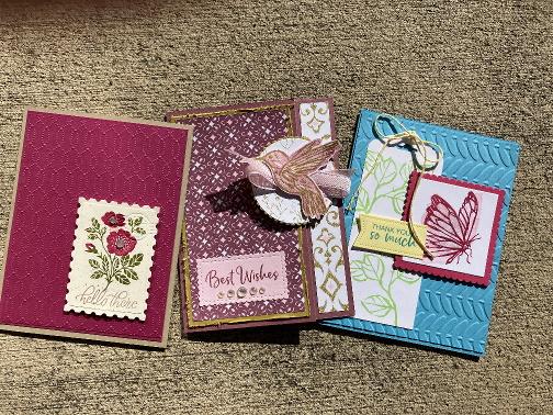 Three homemade cards