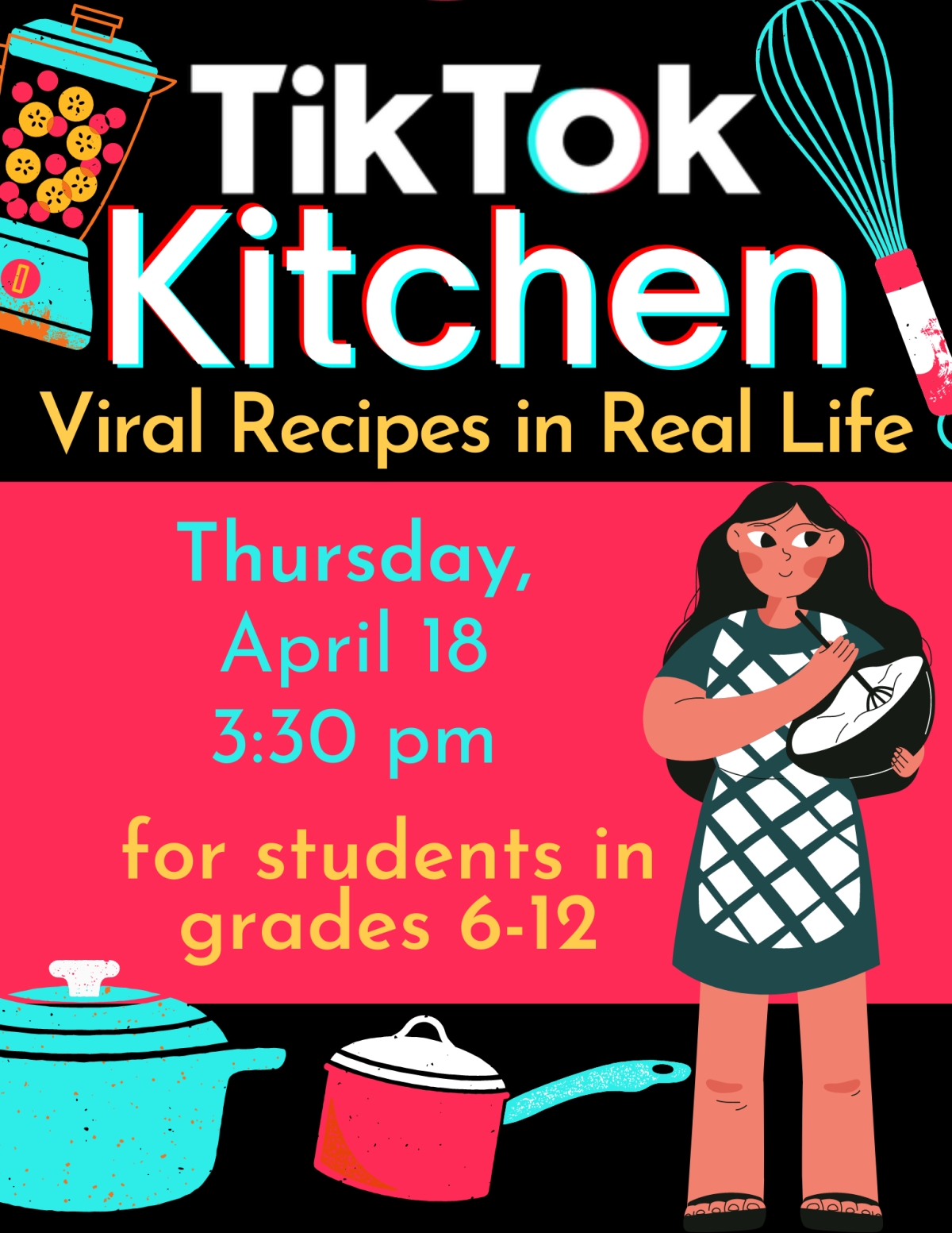 Flier for TikTok Kitchen April 2024