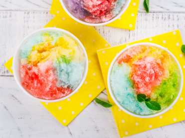 Multicolored snow-cones