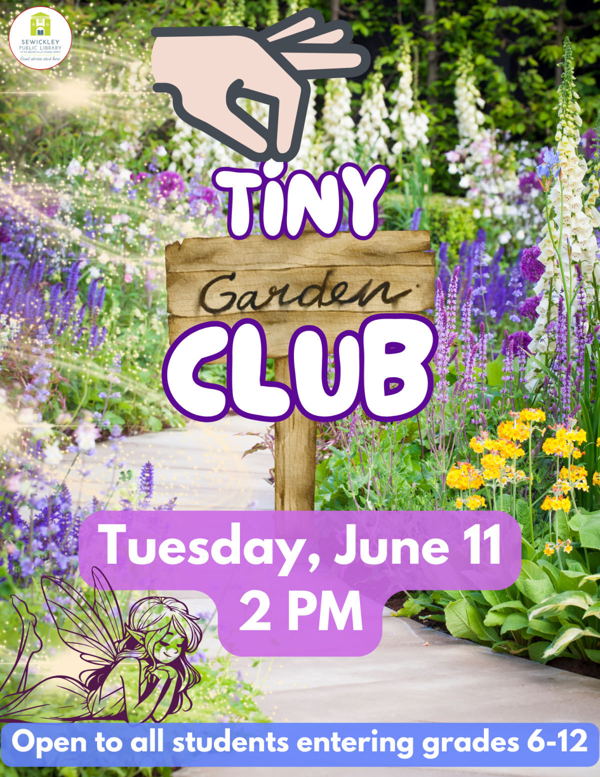 Tiny Garden Club flier for June 11