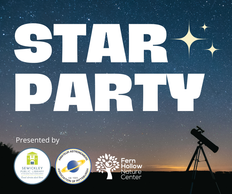 Star Party with background of night sky with telescope